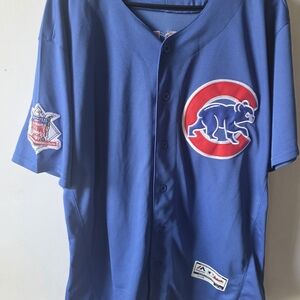 Chicago Cubs Greg Maddux #31 Authentic Majestic MLB jersey NL Patch Size 44 L